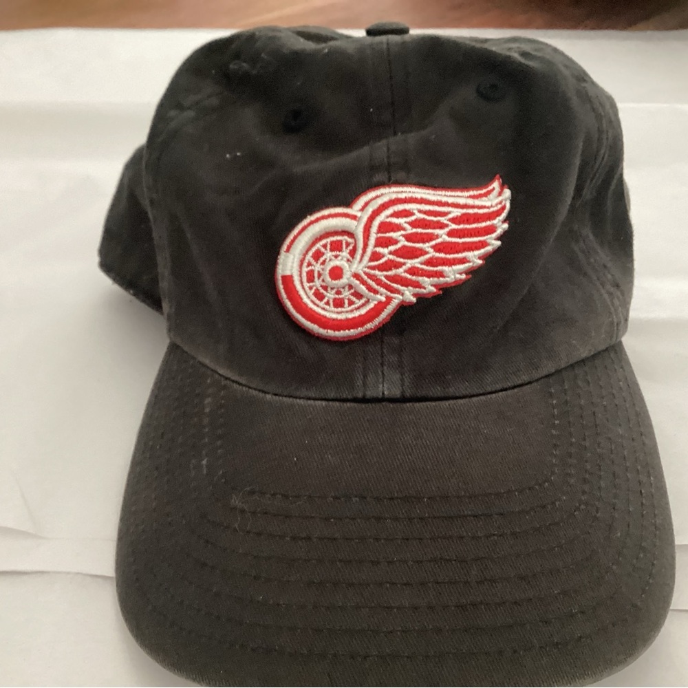 VINTAGE Red Wings NHL The FRANCHISE Embroidered LOGO.  Fitted hat.